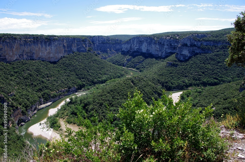 The Gorges of Ardeche in the south of France, in Europe