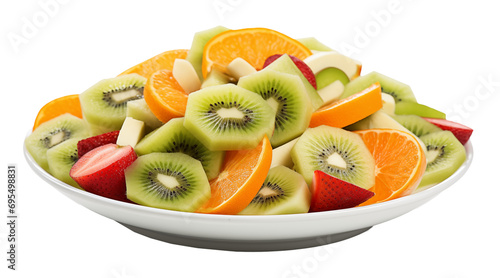 A plate of fruit on a white background photo