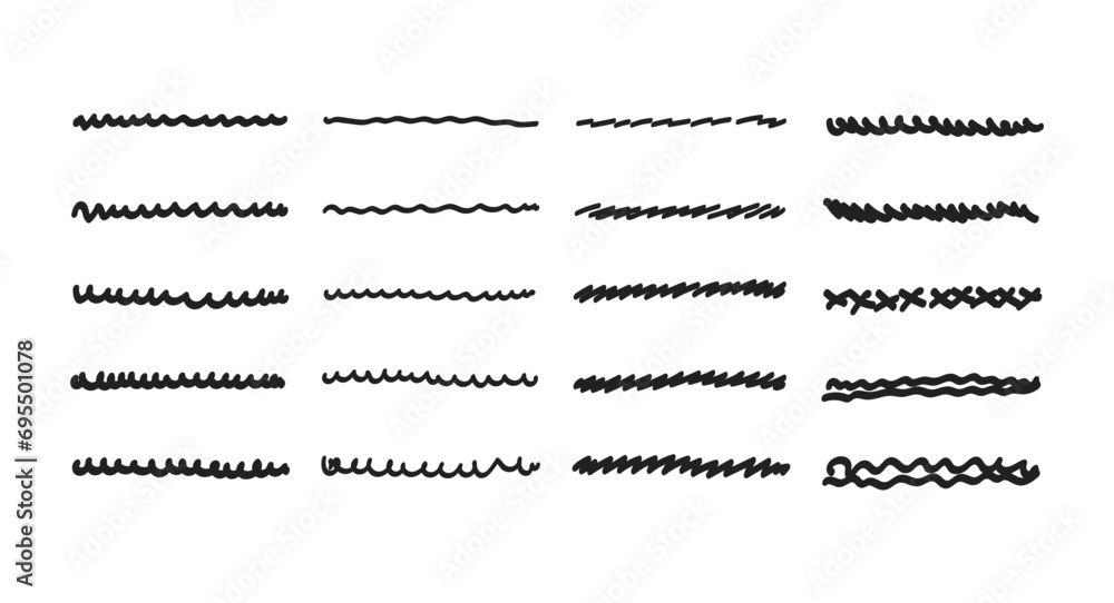 Set of Swoosh and swoops underline typography tail shapes. Brush drawn thick curved smear. Hand drawn curly swish, swash, squiggle, twiddle. Vector calligraphy doodle swirl. Vector