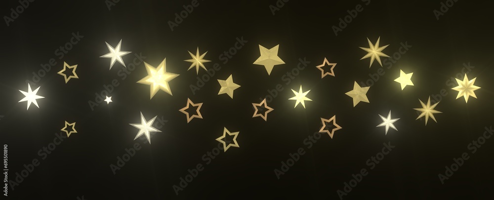 Holiday golden decoration, glitter frame isolated - Holiday golden decoration, glitter frame isolated -