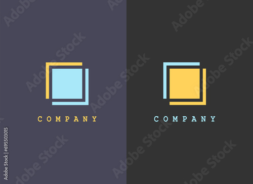 Square Logo. Abstract square logo design.