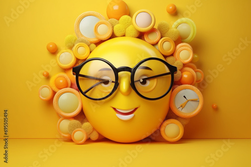 3d smiley face