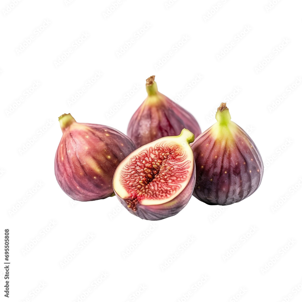 Organic fresh figs isolated on transparent background Organic fresh figs isolated on transparent background