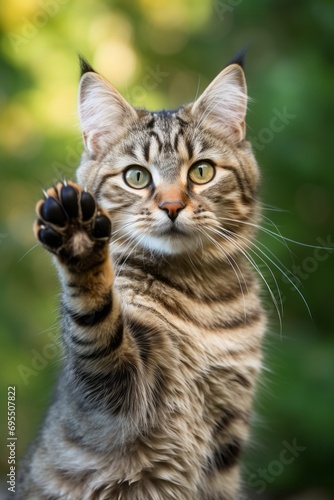 Wallpaper Mural Cute cat giving high five by paw Torontodigital.ca