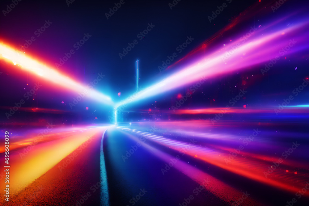 neon background abstract streaks , speed , motion, night, wallpaper