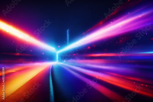 neon background abstract streaks , speed , motion, night, wallpaper