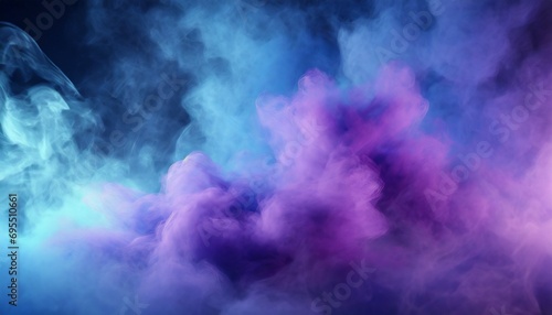 abstract clouds of misty colorful smoke texture 3d background realistic purple and blue fog colored smoke 3d rendering photo