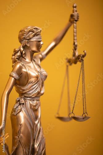 Themis and gavel in court l...