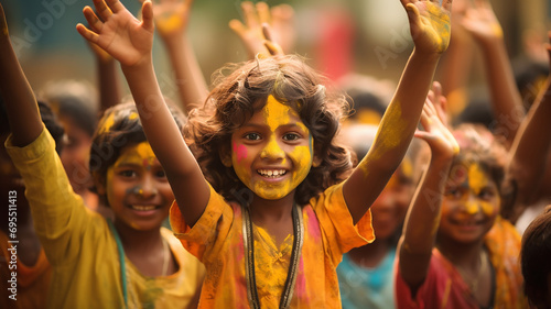 Indian School Girl Celebrating Children's Day II