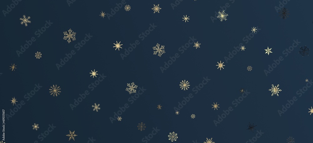 colorful XMAS Stars - A whirlwind of golden snowflakes and stars. New