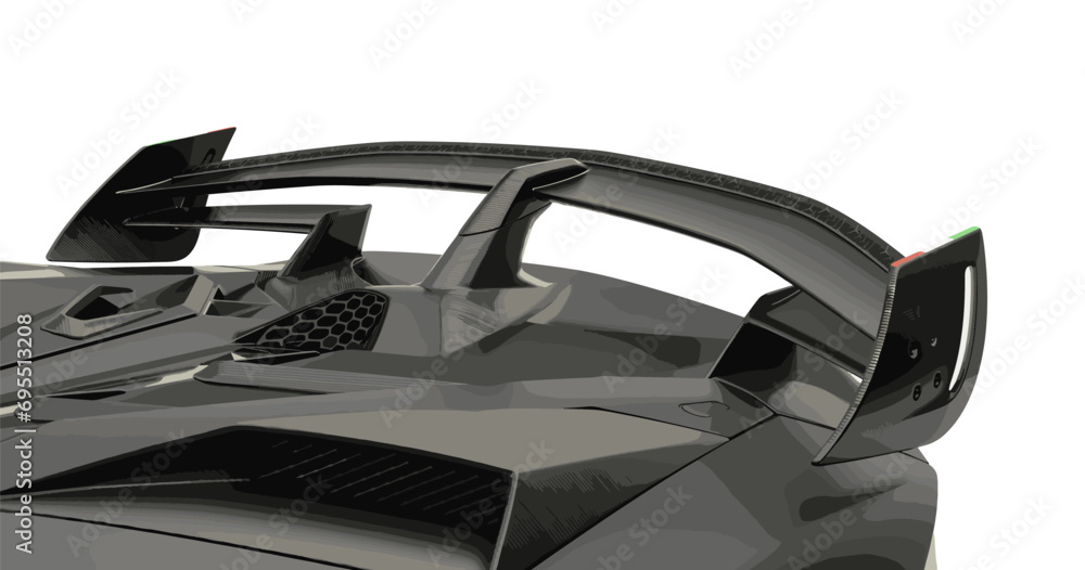 Sport car Lamborghini Aventador icon. On the spoiler view on auto icon ...