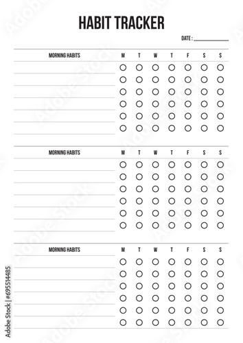 Habit tracker start from monday