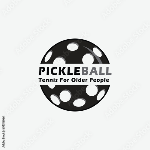 pickleball Icons and a pickleball club vector silhouette illustration