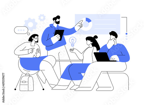 Creative project isolated cartoon vector illustrations.