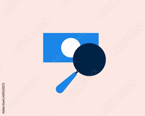 search for money . Vector illustration in flat style design.