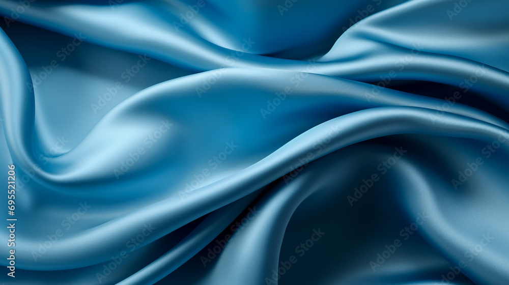 Flowing clothes with blue background, 3d rendering. Computer digital drawing.