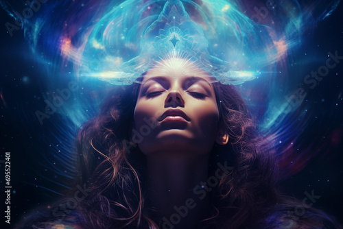 Psychic mediums in deep trance, with room for channeling messages