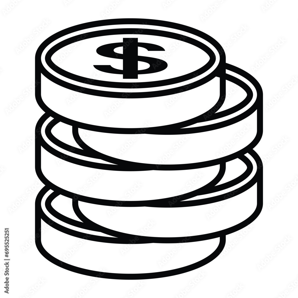 Coin icon design, illustration design Coin icon design, illustration design