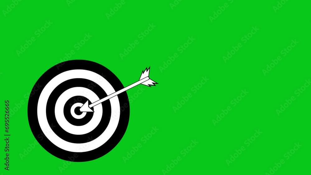 video drawing animation arrow target board object, strategy, objective ...