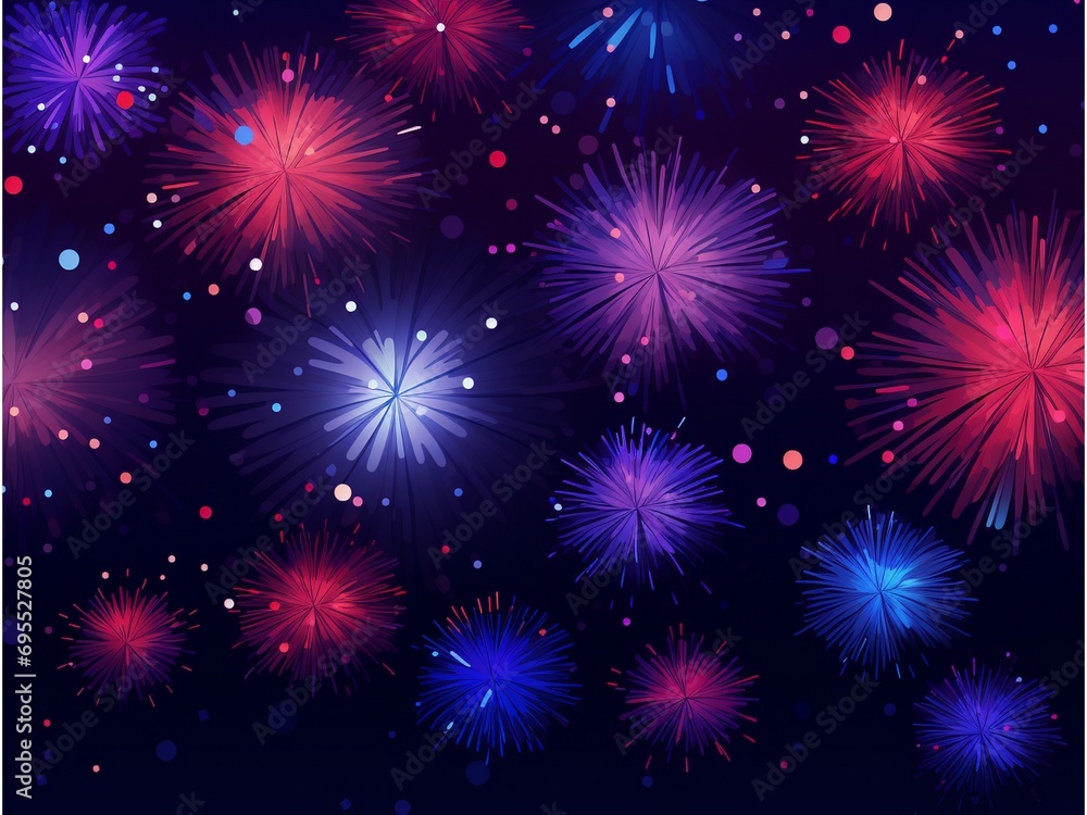 Fireworks background for New Year and Christmas celebration. 