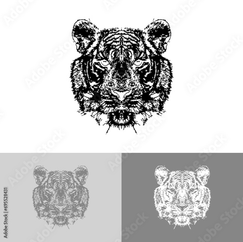 tiger head silhouette 