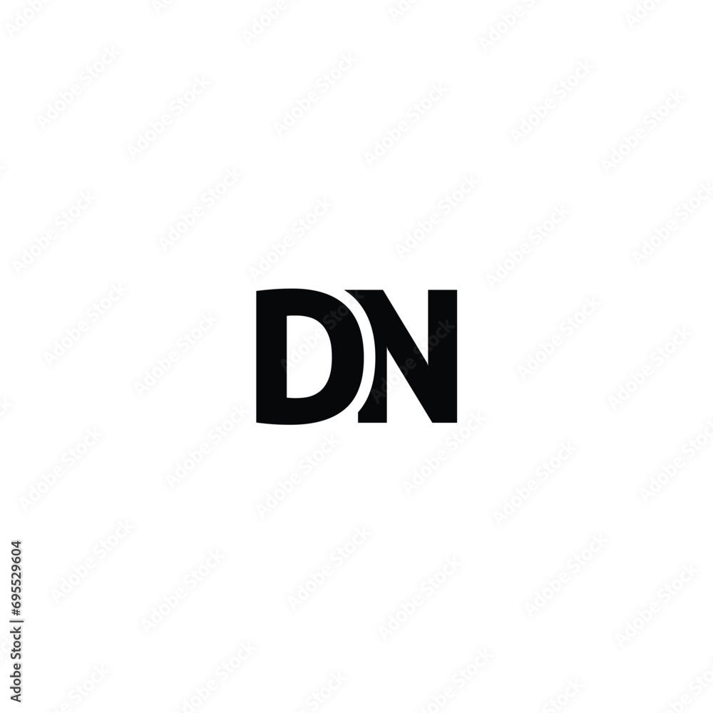 dn logo vector illustration of alphabet, lettes DN logo vector design