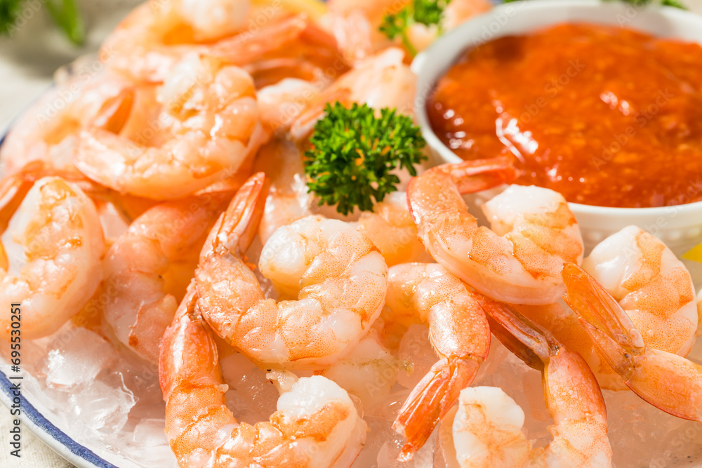 Cooked Organic Shrimp Cocktail Cooked Organic Shrimp Cocktail
