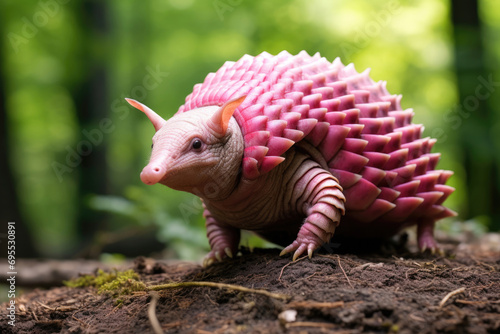 Pink Fairy Armadillo in the wild