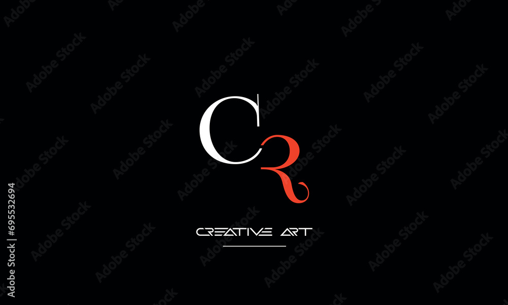 CR, RC, C, R abstract letters logo monogram CR, RC, C, R abstract letters logo monogram