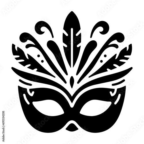 Beautiful Female Mask vector icon art illustration, mask icon vector art, modern and stylish mask