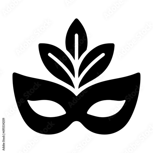 Beautiful Female Mask vector icon art illustration, mask icon vector art, modern and stylish mask