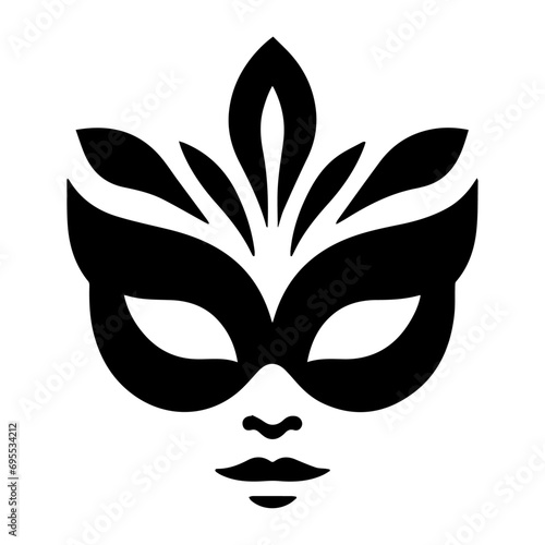 Beautiful Female Mask vector icon art illustration, mask icon vector art, modern and stylish mask