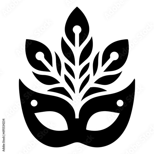 Beautiful Female Mask vector icon art illustration, mask icon vector art, modern and stylish mask