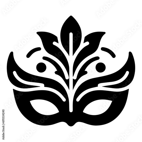 Beautiful Female Mask vector icon art illustration, mask icon vector art, modern and stylish mask