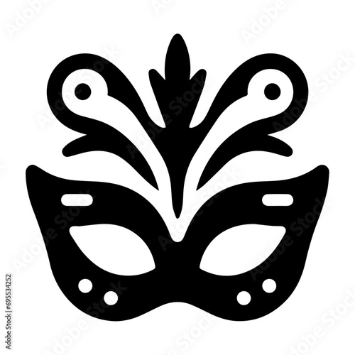 Beautiful Female Mask vector icon art illustration, mask icon vector art, modern and stylish mask