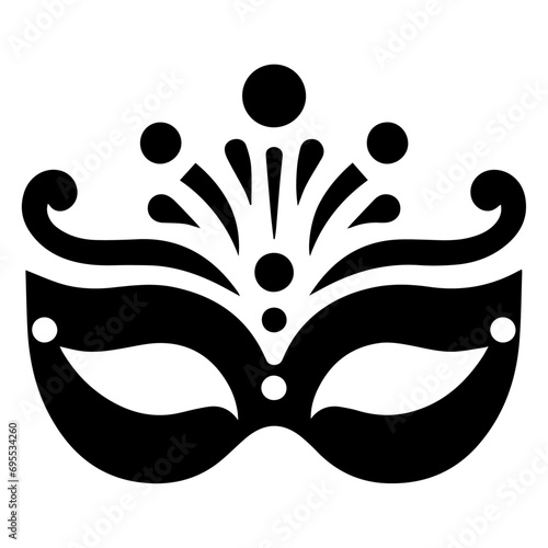 Beautiful Female Mask vector icon art illustration, mask icon vector art, modern and stylish mask