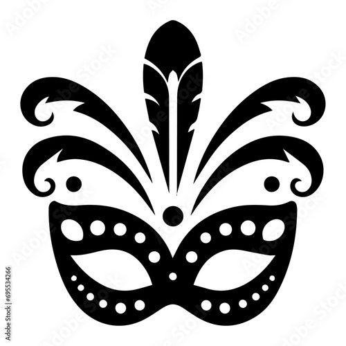 Beautiful Female Mask vector icon art illustration, mask icon vector art, modern and stylish mask