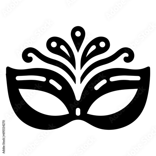 Beautiful Female Mask vector icon art illustration, mask icon vector art, modern and stylish mask