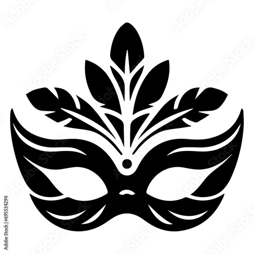 Beautiful Female Mask vector icon art illustration, mask icon vector art, modern and stylish mask
