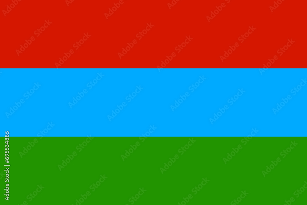 Naklejka premium Flag of Karelia