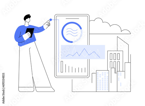 Air quality monitoring isolated cartoon vector illustrations.