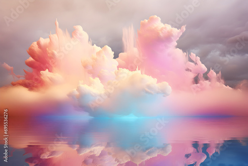 multicolored clouds. backgroound. Surrealism.dreams. © lena