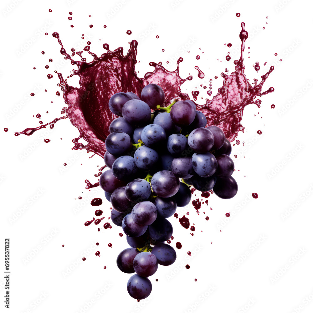 Exploding Grape Png Grape Splatter Free PNG PNG Image png ,generative ai Stock Illustration ...