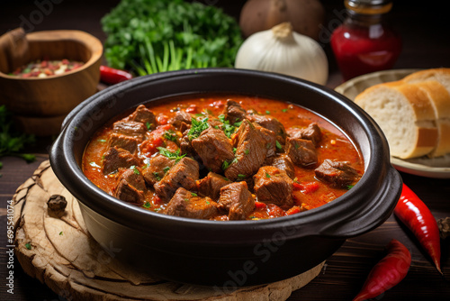 Delicious meat dish, Hungarian goulash