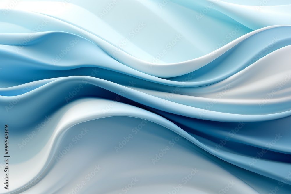 Fototapeta premium Abstract Blue and White Wavy Background