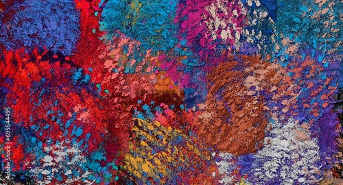 Obraz na płótnie Abstract Grunge Background Graphic Watercolor Stylization on Textured Canvas of Chaetic Strokes of Paint Spots w salonie