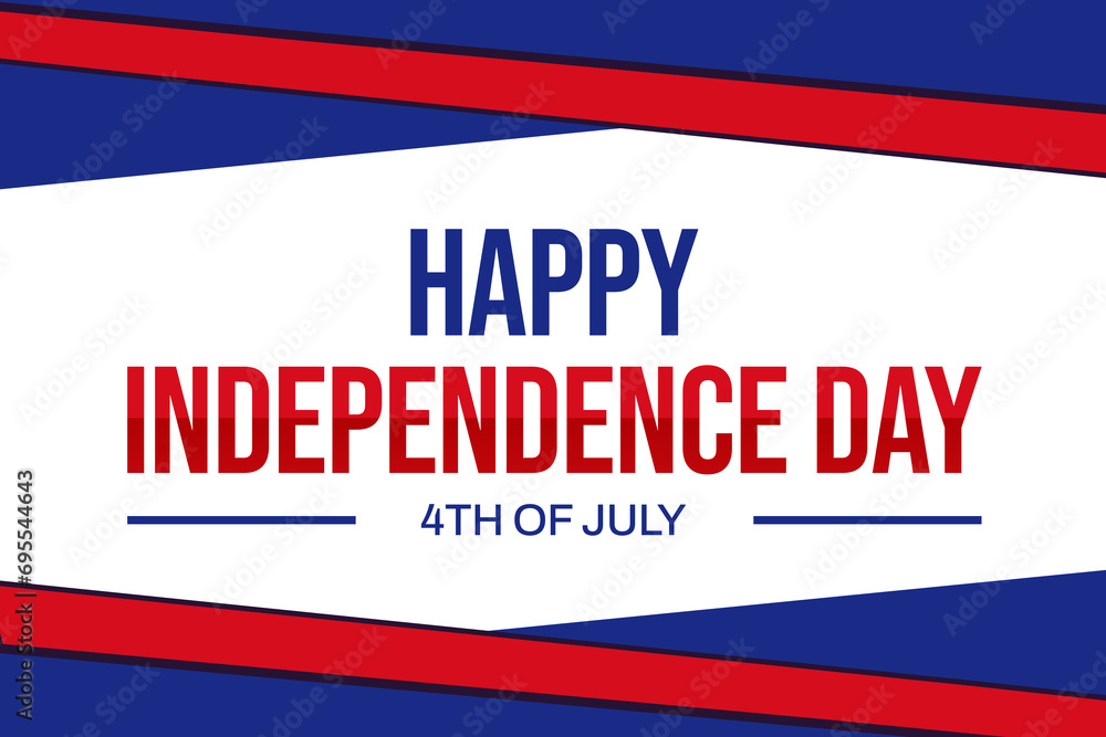 Happy Birthday America. 4th of July. Excellent gift card to the day of Independence. illustration on white backdrop