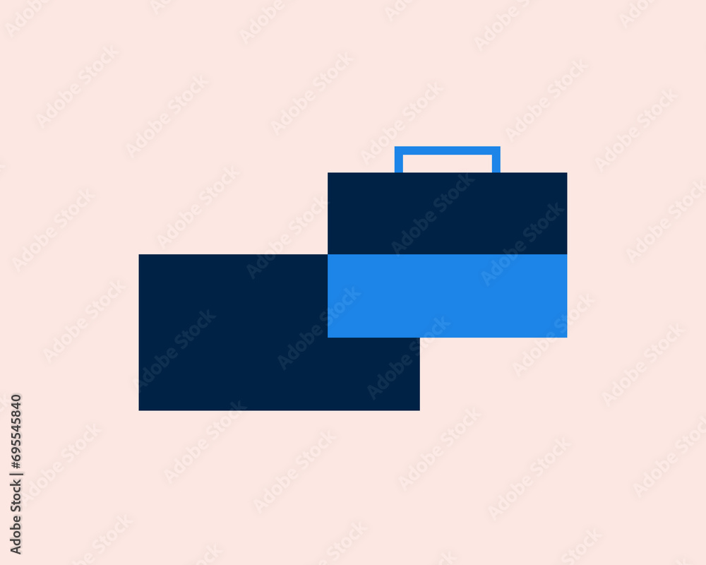 credit card and briefcase . Vector illustration in flat style design. credit card and briefcase . Vector illustration in flat style design.