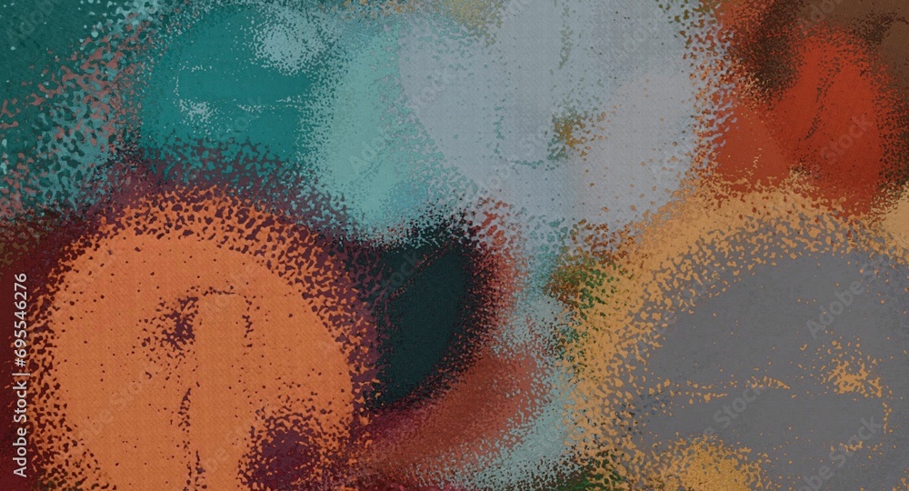 Abstract Grunge Background Graphic Watercolor Stylization on Textured Canvas of Chaetic Strokes of Paint Spots