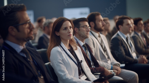 A group of doctors attending a cancer research conference.
